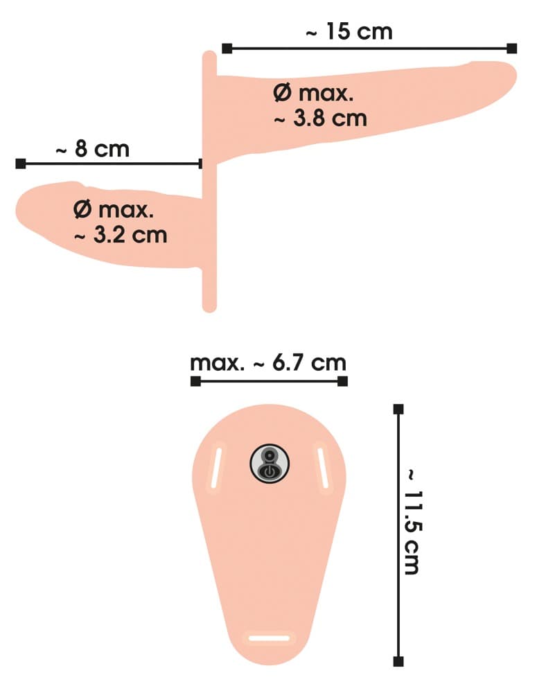 Umschnallvibrator „Vibrating Double Strap-On“