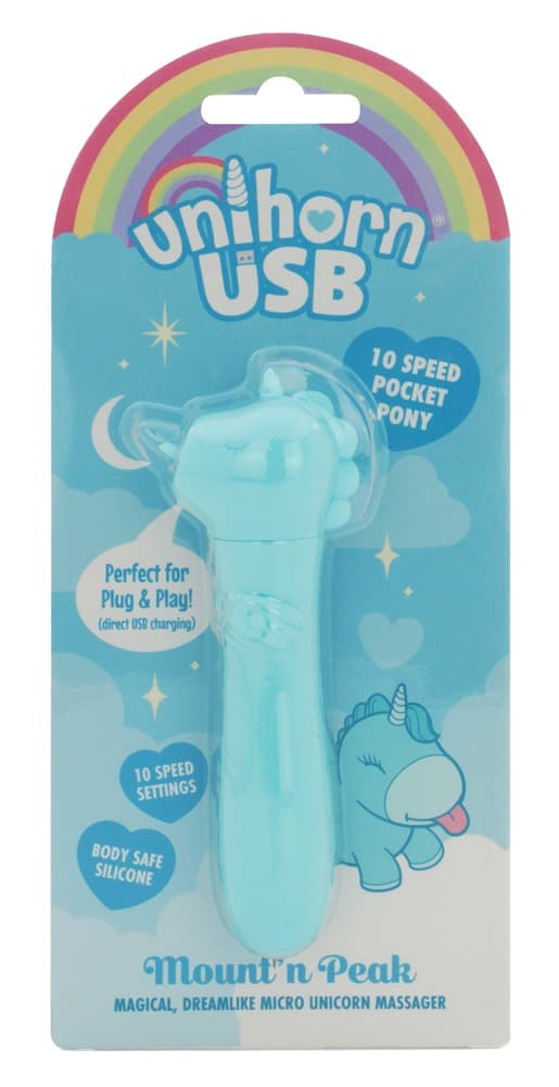 Minivibrator mit USB-Stecker unter’m Einhorn-Köpfchen
