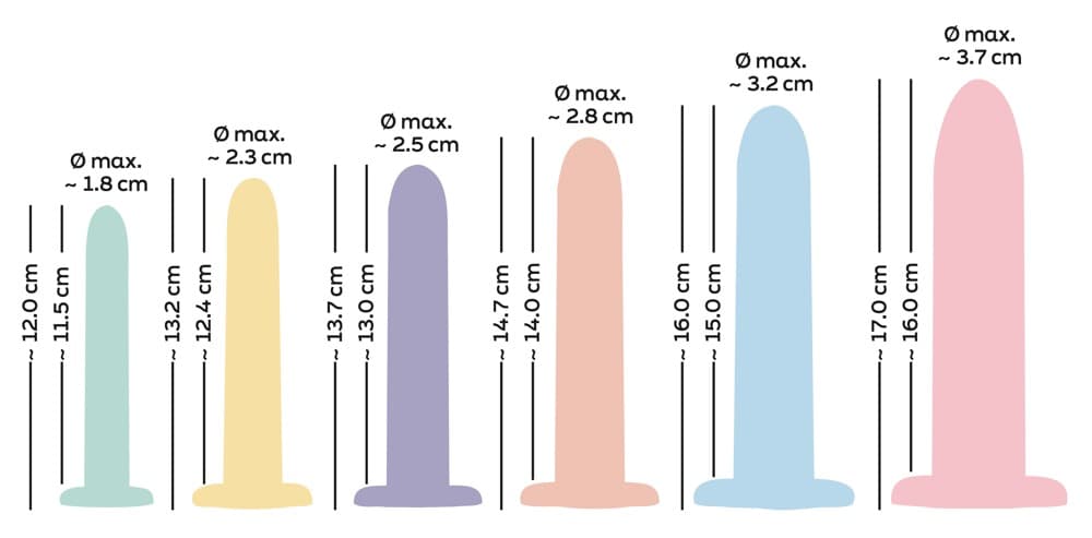 6-teiliges Dildo-Set „Six in a Row“