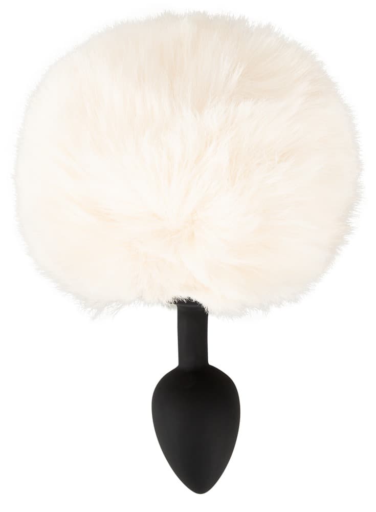 Analplug „fluffy tail size S“ mit Kunstfell-Puschel
