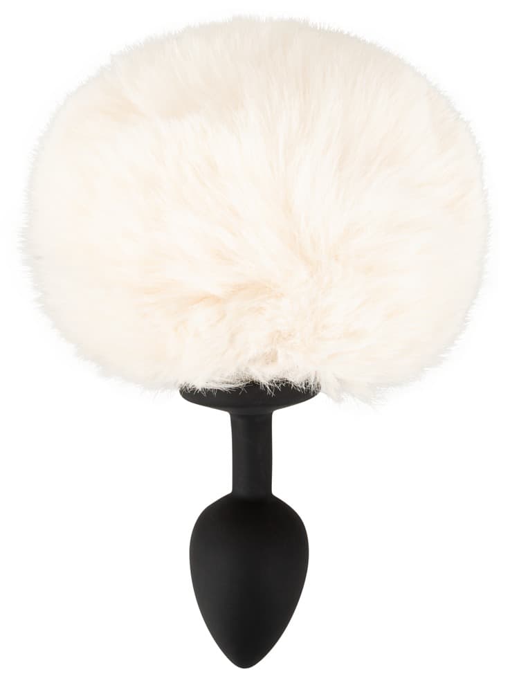 Analplug „fluffy tail size S“ mit Kunstfell-Puschel