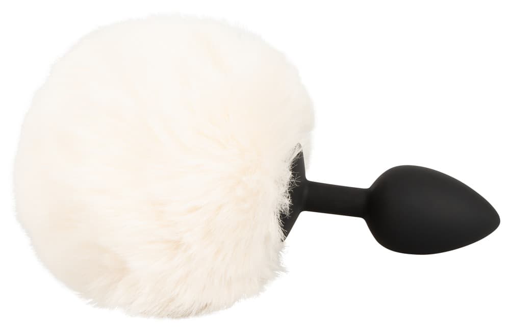 Analplug „fluffy tail size S“ mit Kunstfell-Puschel