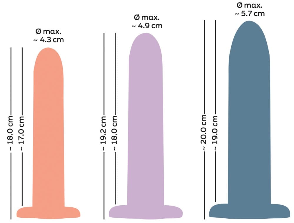 3-teiliges Dildo-Set „Three in a Row"