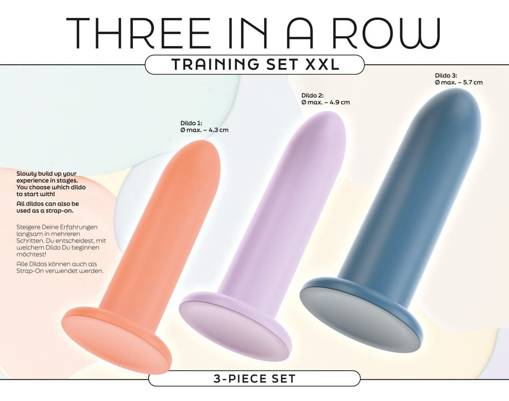 3-teiliges Dildo-Set „Three in a Row"