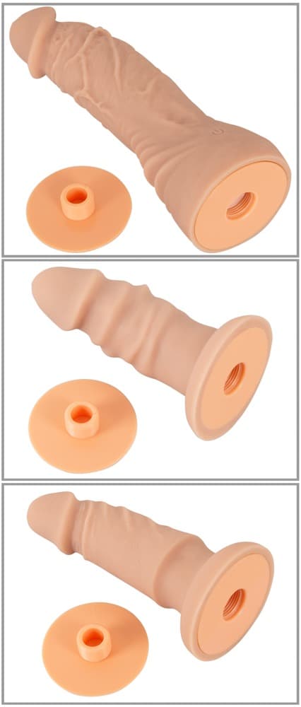 4-teiliges Strap-on-Set inklusive RC-Vibrator und 2 Dildos