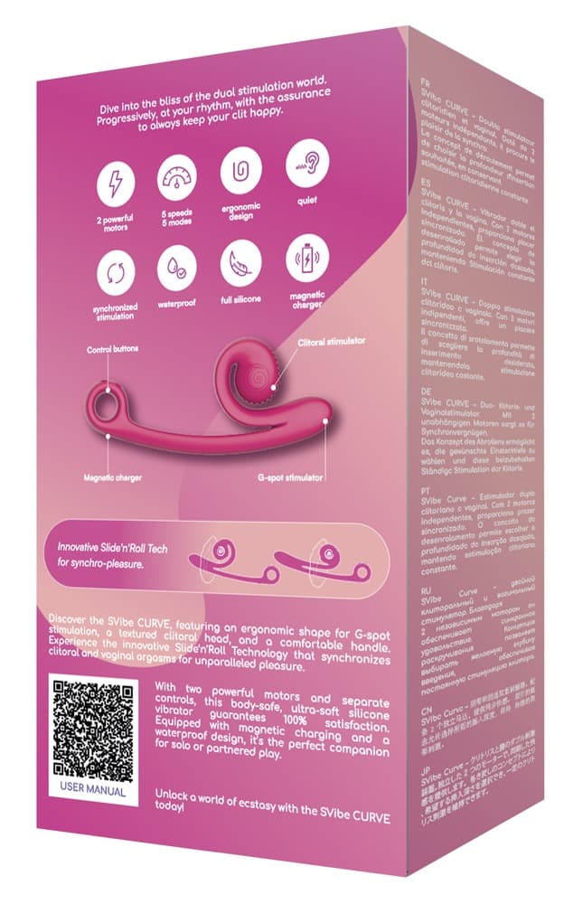 Vibrator „SVibe Curve“ mit 2 Motoren für 600 Vibrations-Kombinationen