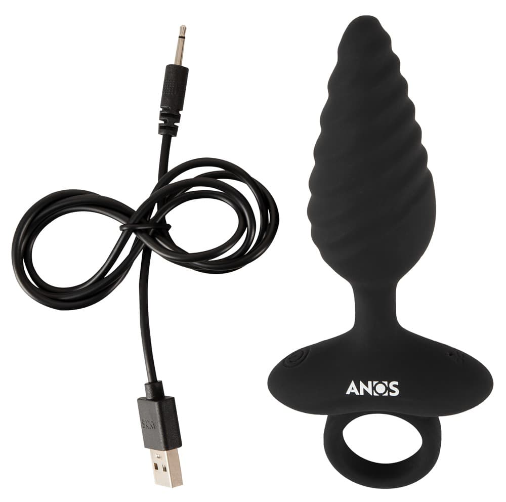 Vibro-Analplug im Spiral-Design