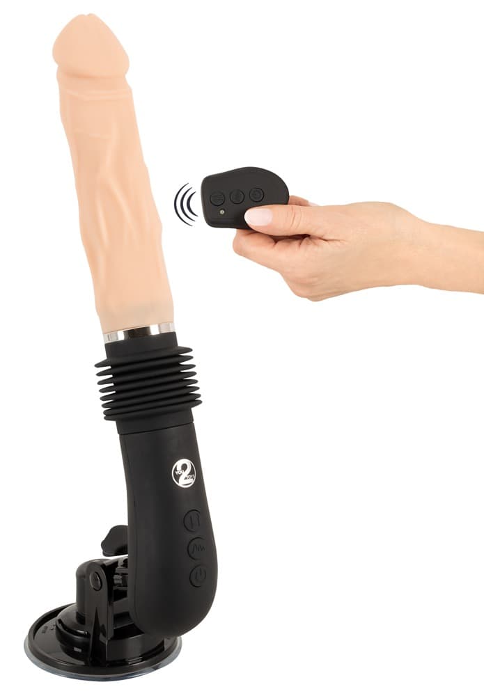Stoßvibrator „RC Fucking Machine Flesh“ mit abnehmbarem Saugfuß
