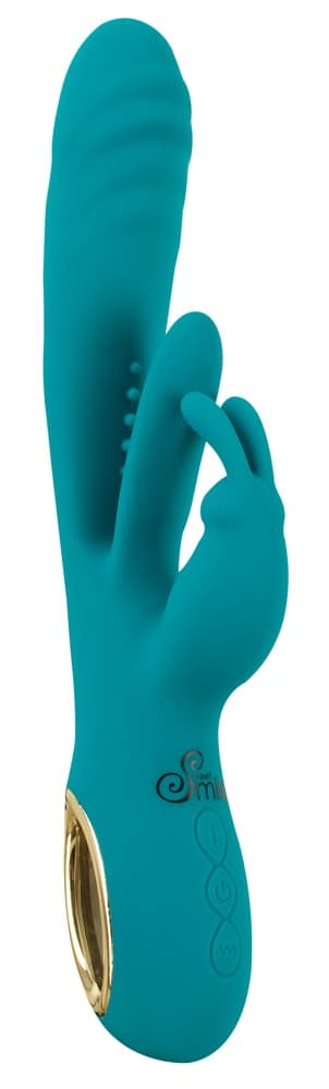 Rabbitvibrator mit Stoßfunktion und G-Punkt-Zunge