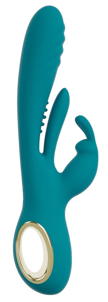 Rabbitvibrator mit Stoßfunktion und G-Punkt-Zunge