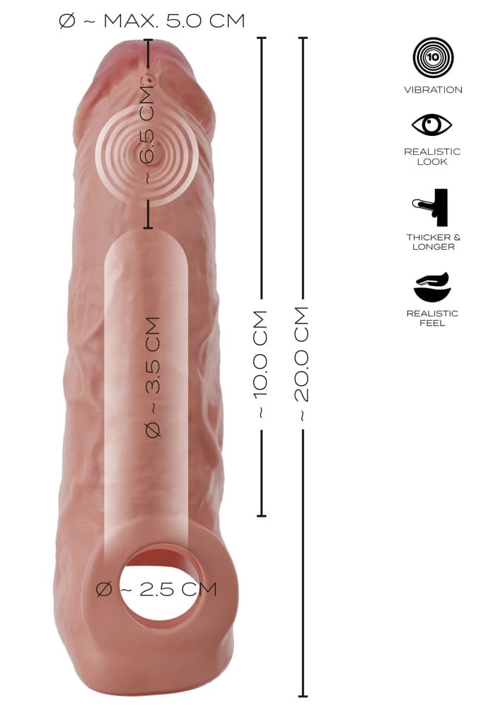 Penishülle „RealSleeve“ mit Vibration