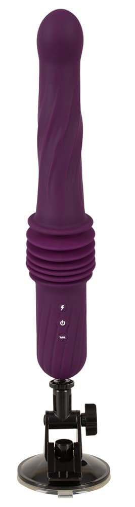 Stoßvibrator „RC Warming Fucking Machine“ mit abnehmbarem Saugfuß