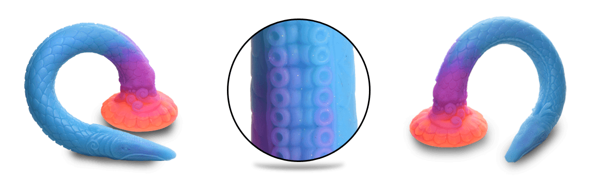 Creature Cocks Makara Glow-in-the-Dark Silicone Snake Dildo