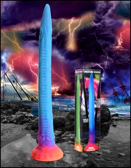 Creature Cocks Makara Glow-in-the-Dark Silicone Snake Dildo