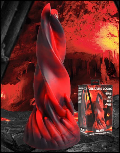 Creature Cocks Hell Kiss Twisted Tongues Silicone Dildo