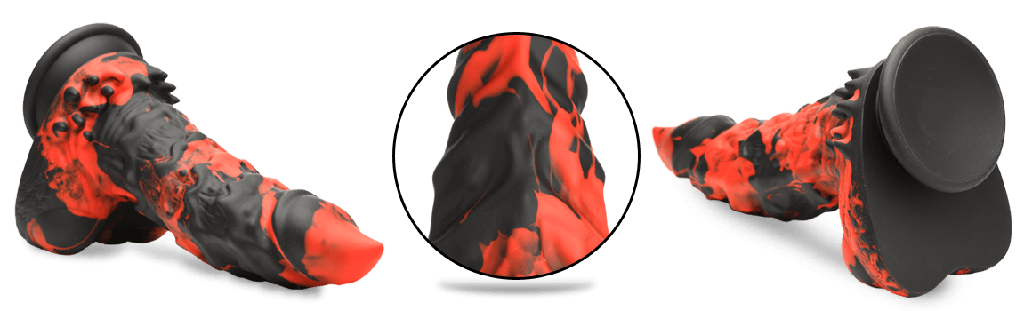 Creature Cocks Fire Demon Monster Silicone Dildo