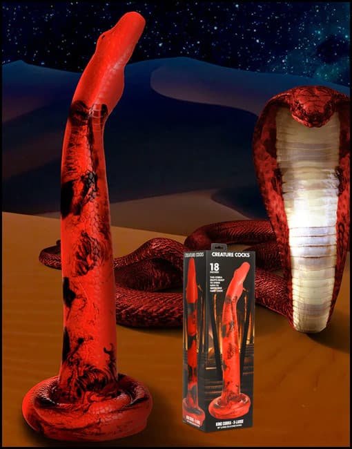 Creature Cocks King Cobra - X-Large 18" Long Silicone Dong