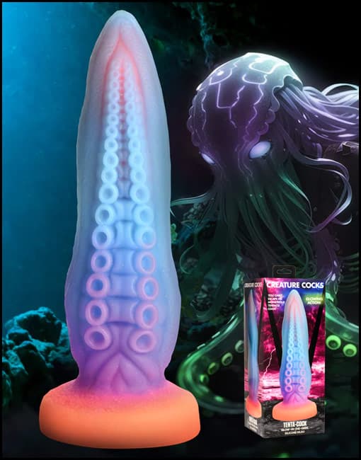 Creature Cocks Tenta-Cock Glow-in-the-Dark Silicone Dildo