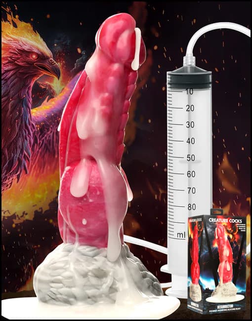 Creature Cocks Resurrector Phoenix Squirting Silicone Dildo