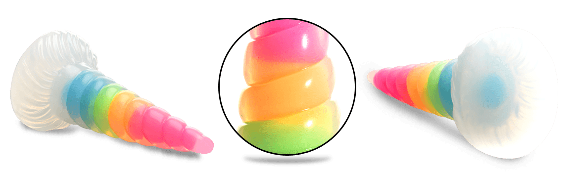 Creature Cocks Uni-Glow Glow-in-the-Dark Rainbow