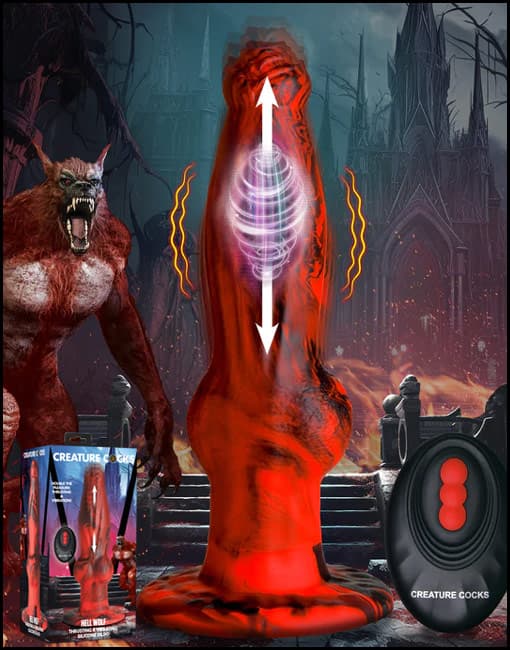 Creature Cocks Hell Wolf Thrusting & Vibrating