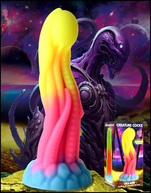 Creature Cocks Tenta-Glow Glow-in-the-Dark Silicone Dildo