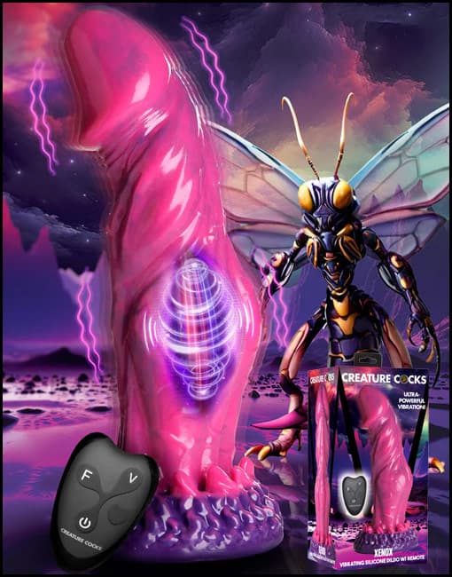 Creature Cocks Xenox Vibrating Silicone Dildo with Remote