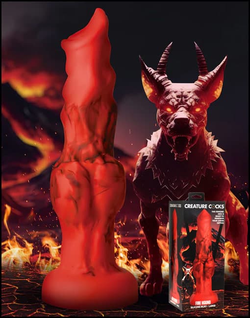 Creature Cocks Fire Hound Silicone Dildo