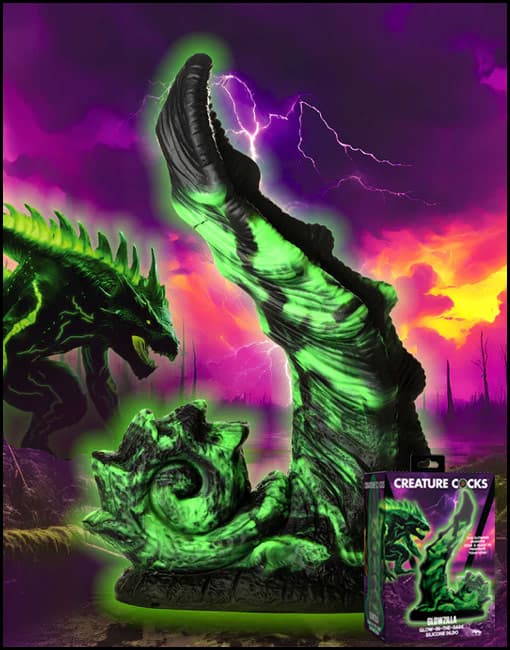 Creature Cocks Glowzilla Glow-in-the-Dark Silicone Dildo