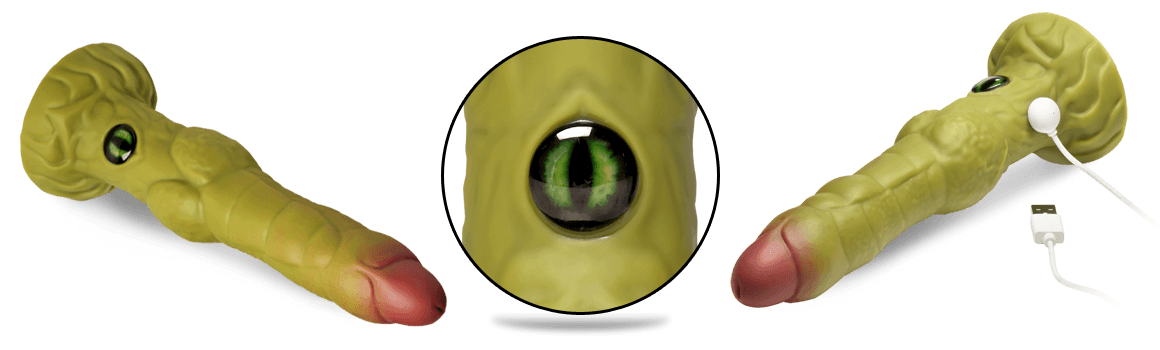 Creature Cocks Eyegor Thrusting & Vibrating Silicone Dildo