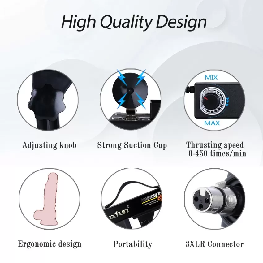 Auxfun Basic Automatic Thrusting 3XLR Sex Machine with Multi-Speed Adjustment Function