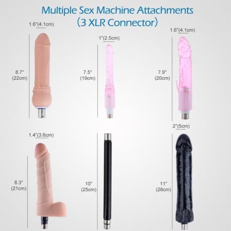 Discount Auxfun Basic Sex Machine Bundle for Women with 5 Dildos