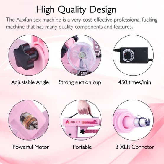 Sex Machine with 7 Attacments 3XLR Machines Connector for Couple Adult Toy