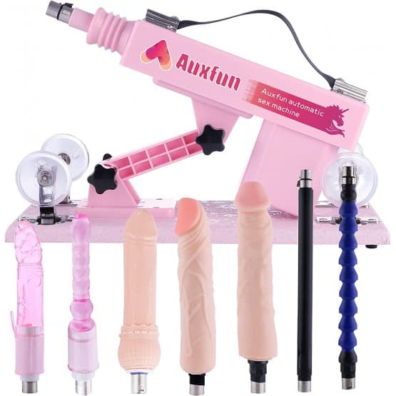 Sex Machine with 7 Attacments 3XLR Machines Connector for Couple Adult Toy