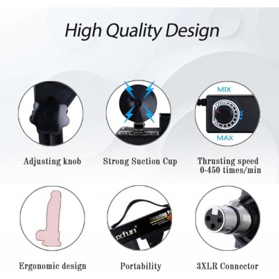 Discount Auxfun Basic Sex Machine Bundle for Women with 5 Dildos